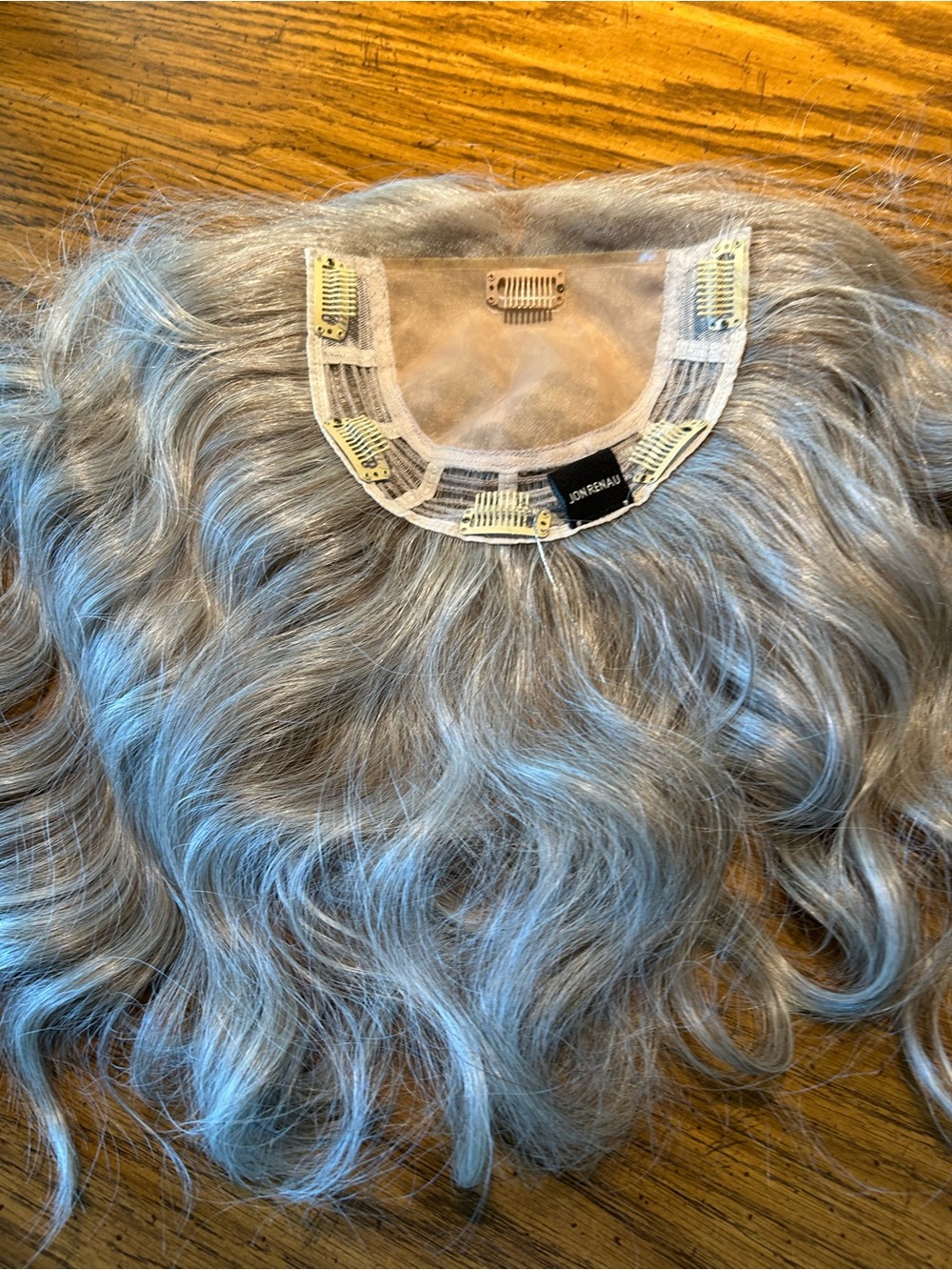 Grey Top Trend Lace HD Wavy Topper 14" by Jon Renau. - Picture 5 of 16